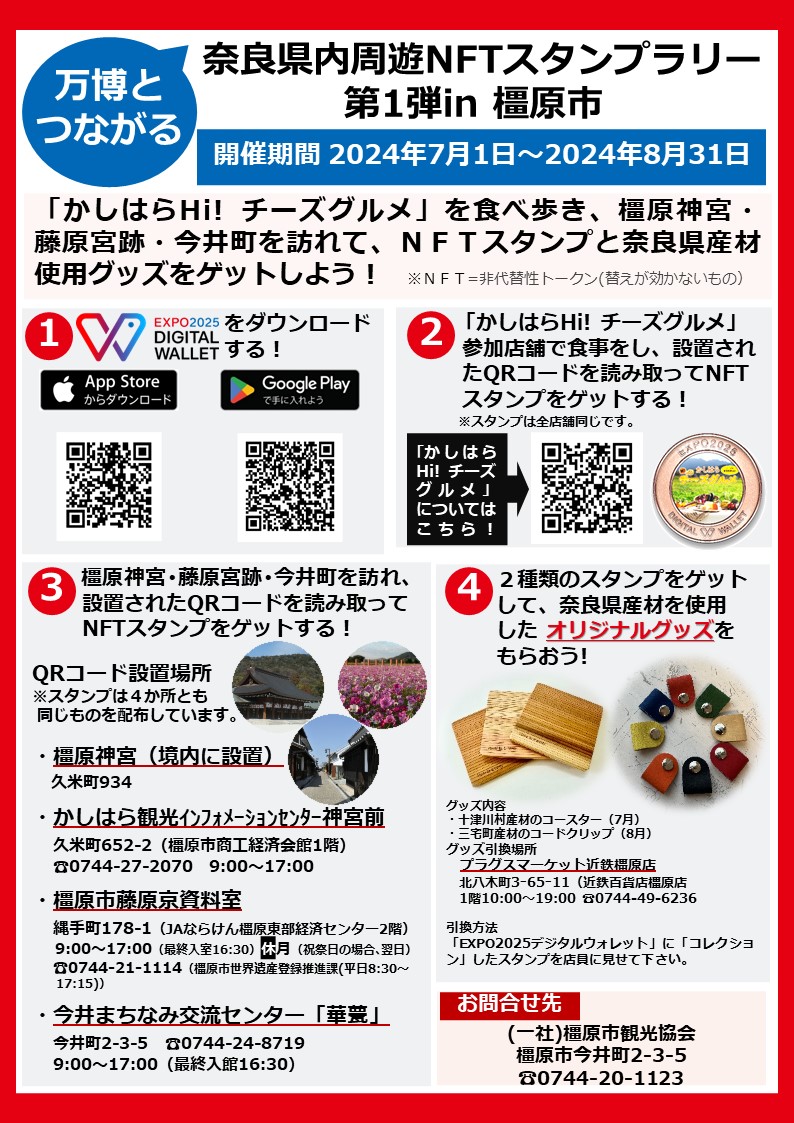 奈良県内周遊NFTスタンプラリー第1弾in橿原市