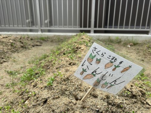 おいしいにんじんができますように