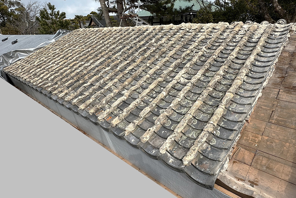 丸瓦葺土