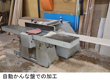 自動かんな番での加工