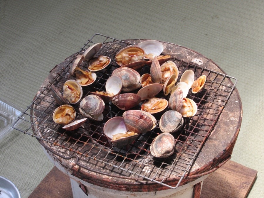 焼き貝を食べました!
