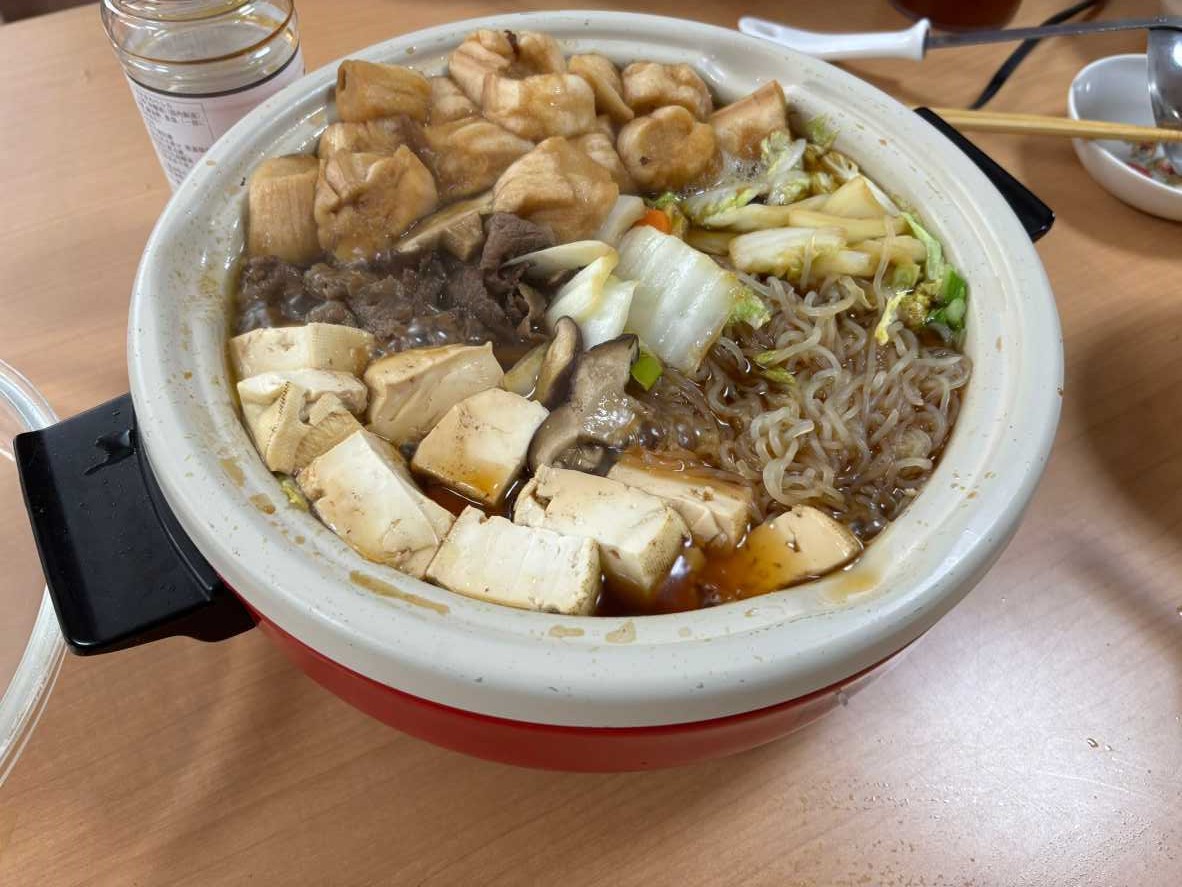 すき焼きが完成した写真
