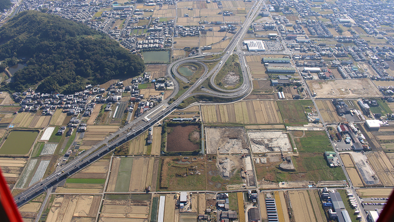 奈良県を上空から見た写真