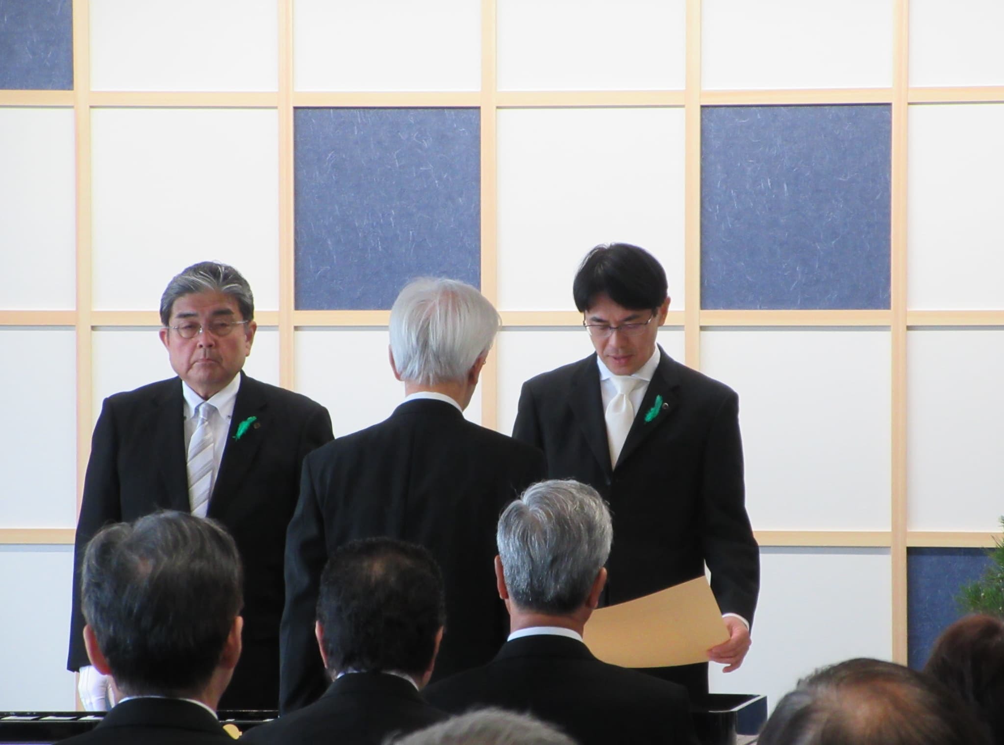 伝達式の様子