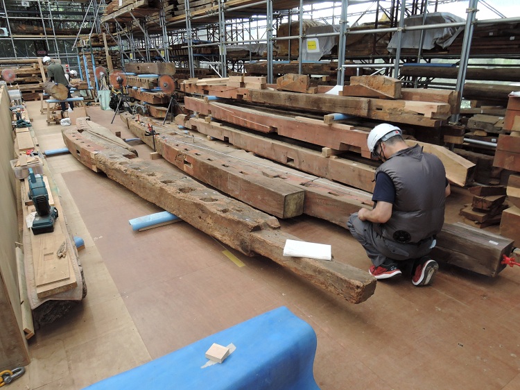 化粧隅木の詳細調査