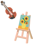 ギターと絵画