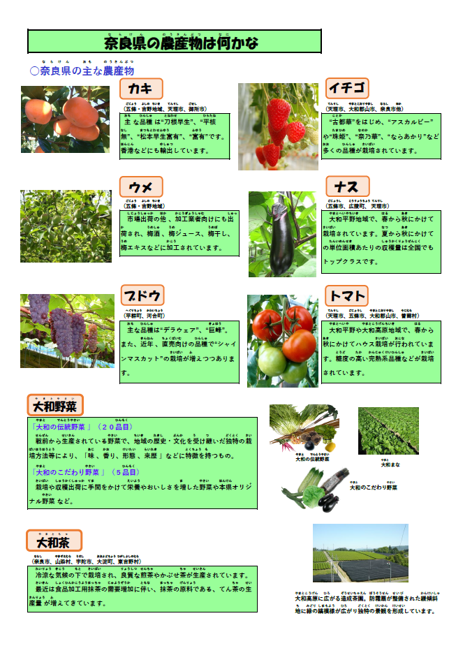奈良県の農産物