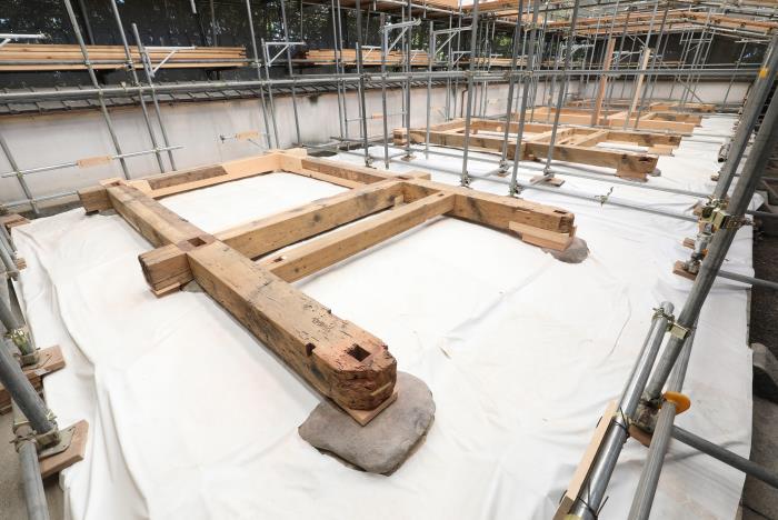 土台組立後の状況