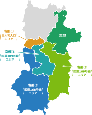 奥大和エリアの地図