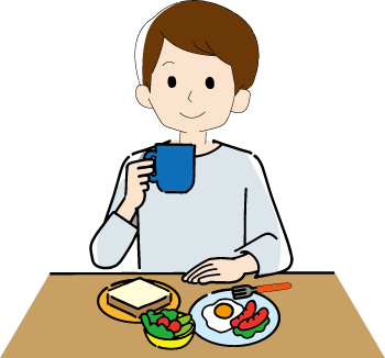 朝ごはんのイラスト