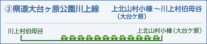 3.県道大台ヶ原公園川上線 上北山村小橡(大台ケ原)~川上村伯母谷