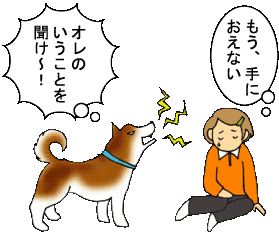 イメージ：手におえない犬