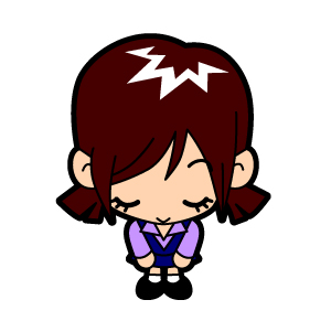 お辞儀している人のイラスト