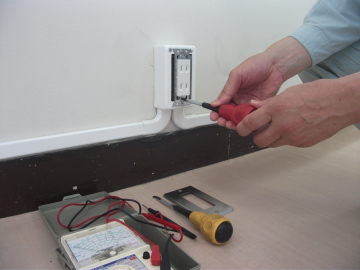 電気工事実習の写真
